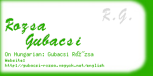 rozsa gubacsi business card